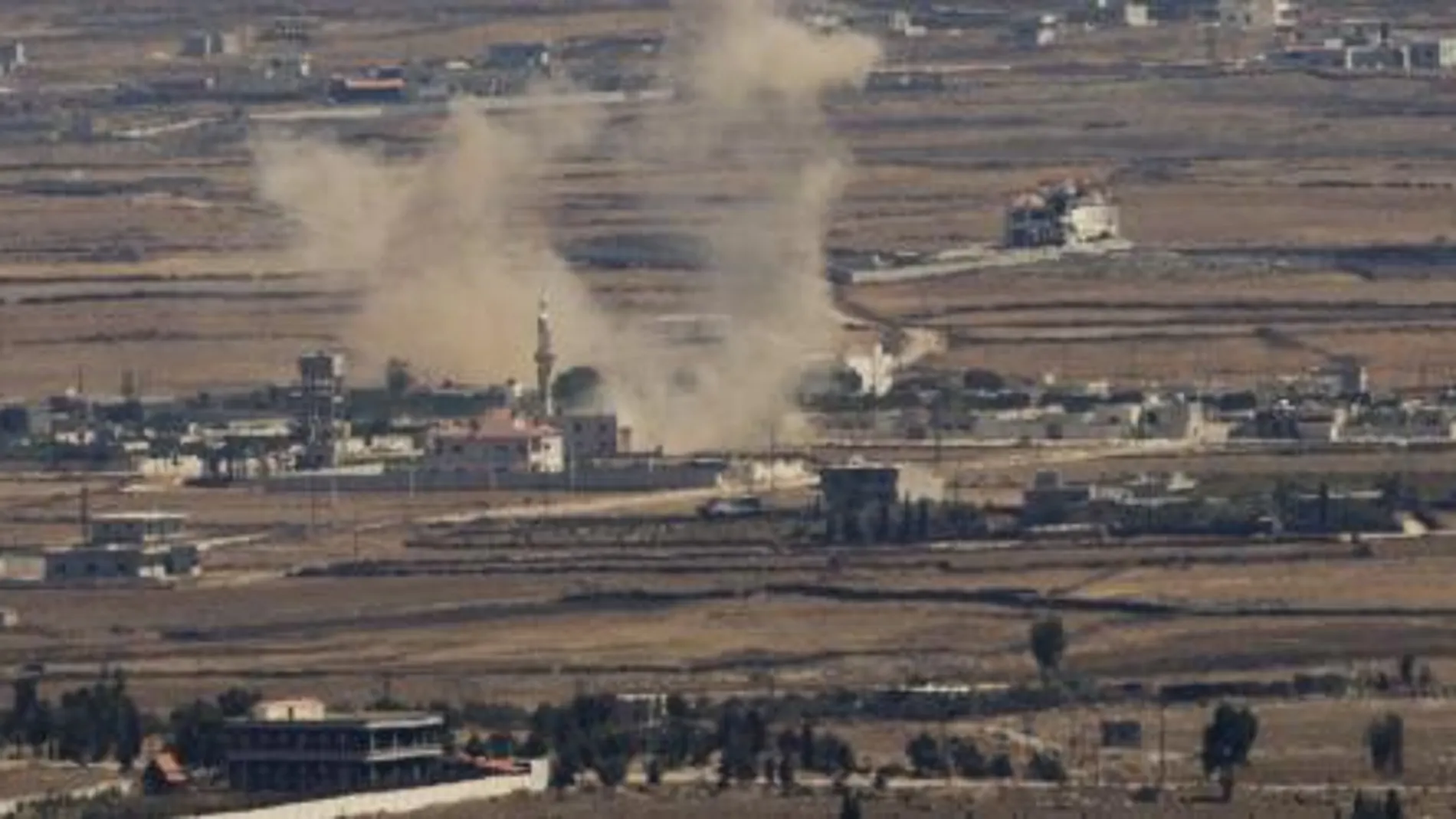 Imagen del pasado 28 de agosto del impacto de un misil sirio en los Altos del Golán