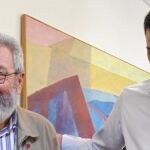 El secretario general de UGT, Cándido Méndez, se reunió ayer con el futuro líder del PSOE, Pedro Sánchez
