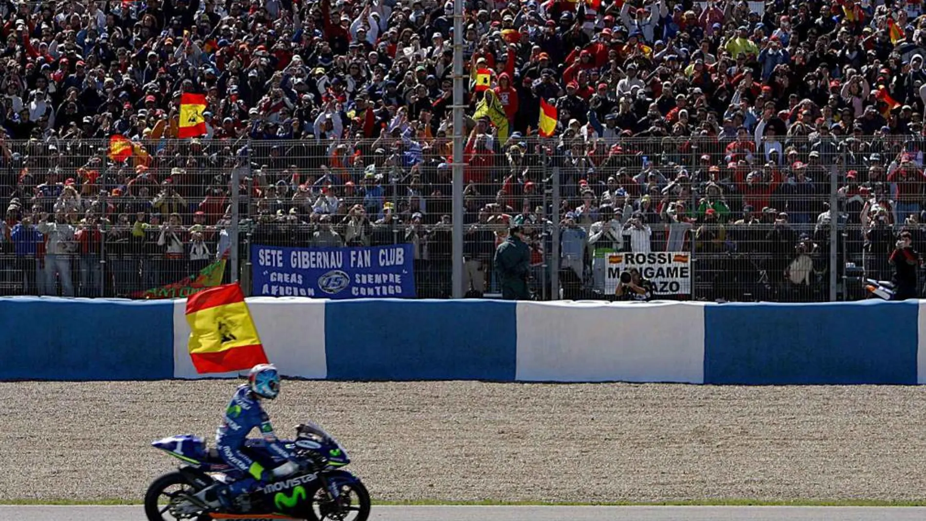 Dani Pedrosa celebra una victoria en el circuito de Jerez