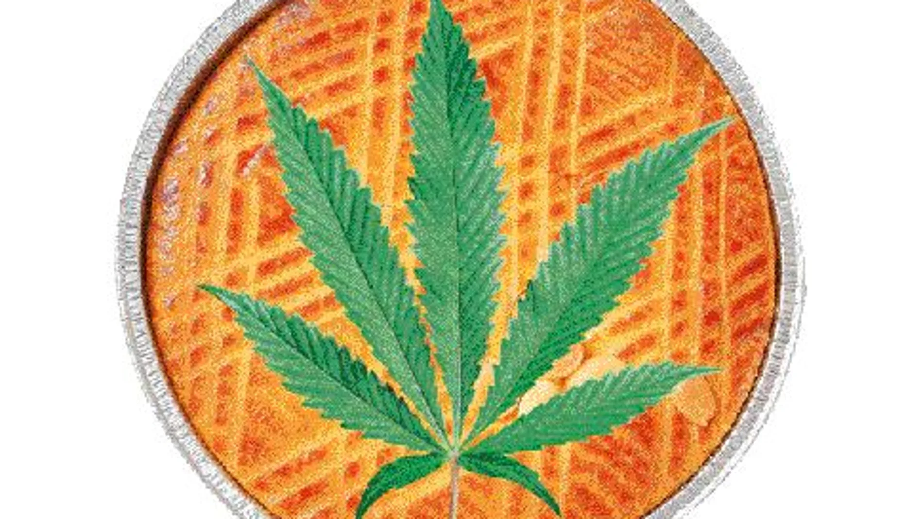 Recreación de un pastel elaborado, entre otros ingredientes, con marihuana