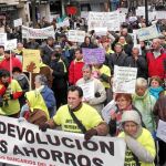 Prferentistas afectados protestan recientemente en las calles de Salamanca