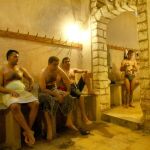 Varios usuarios de una sauna, en una imagen de archivo
