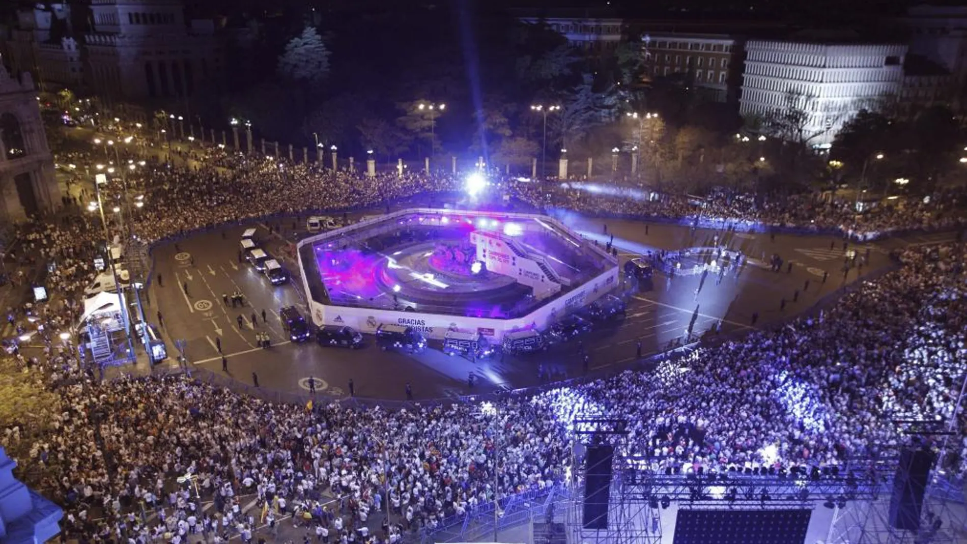 Cibeles, en una celebración del Real Madrid
