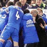 Los jugadores del Madrid celebran el tanto de Jesé, el que dio la victoria