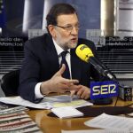 Mariano Rajoy, durante su entrevista en la cadena SER.