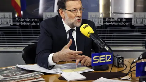 Mariano Rajoy, durante su entrevista en la cadena SER.