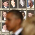 Barack Obama en el Museo Memorial 11 de Septiembre de Nueva York, hoy inaugurado.