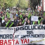 Centenares de personas protestaron ayer por las calles de Valdemoro contra la corrupción en el consistorio