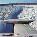 Imagen del glaciar tomada desde un avión