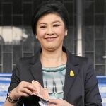 Yingluck Shinawatra, ayer, votando