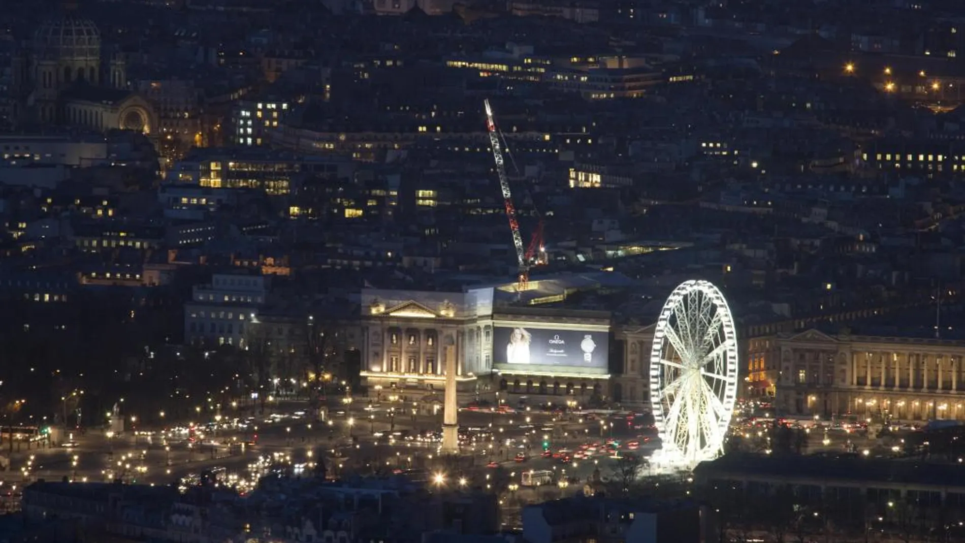 Vista de la Plaza de la Concordia en París, uno de los lugares que los drones sobrevolaron