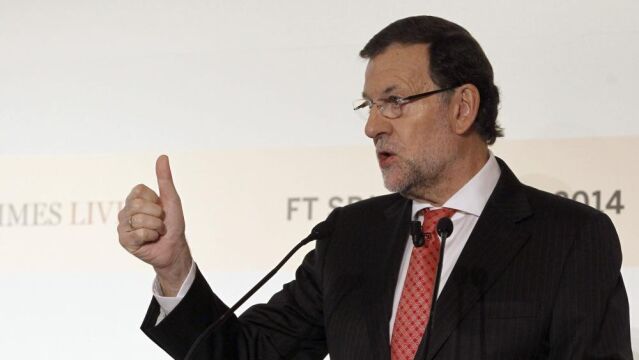 El presidente del Gobierno, Mariano Rajoy, en un acto con empesarios de Almería