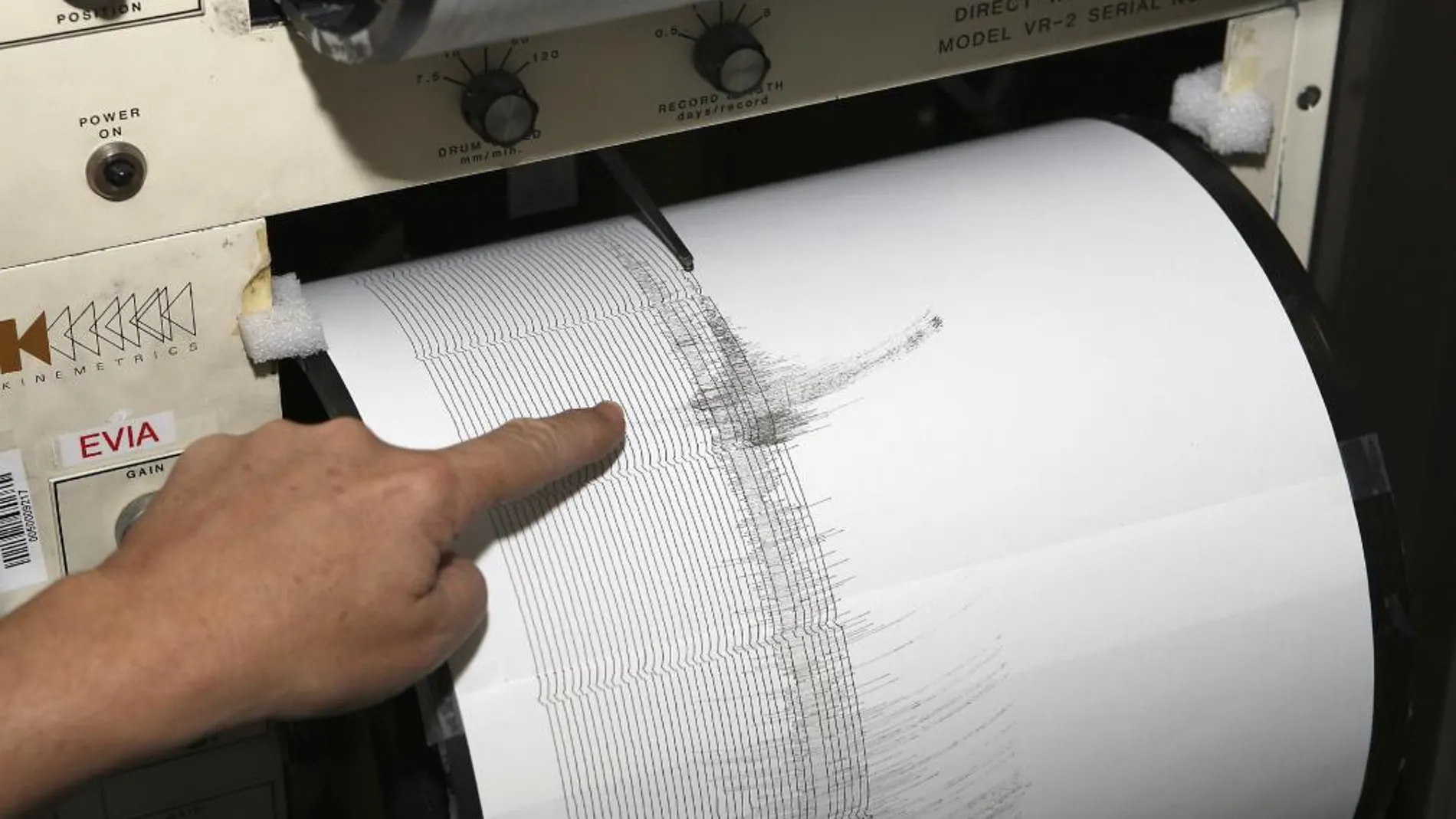Imagen de archivo de un sismógrafo para detectar temblores de tierra