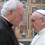 Francisco durante un encuentro con el cardenal Amigo