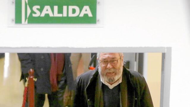 Cándido Méndez, ayer a su llegada a un foro organizado por UGT