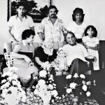 TODO EL CLAN. Su familia, en Barranquilla el 26 de octubre de 1982, cuando le concedieron el Nobel