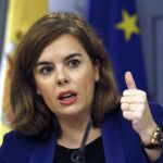 La vicepresidenta del Gobierno español, Soraya Sáenz de Santamaría