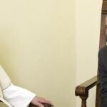 El Papa, hoy, durante la audiencia que ha concedido a Paolo Gabriele