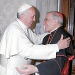 Rouco Varela y el Pontífice, durante una recepción en la Santa Sede