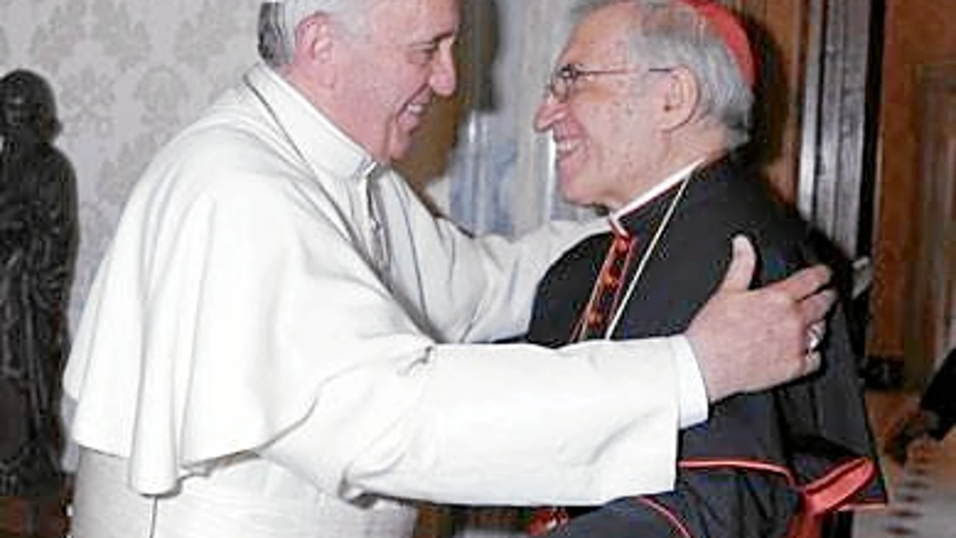 Rouco Varela y el Pontífice, durante una recepción en la Santa Sede