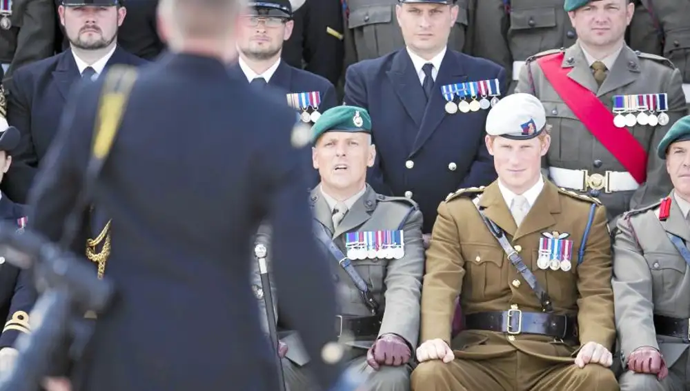 Harry, durante su visita a una base militar en Plymouth, Gran Bretaña, el pasado agosto