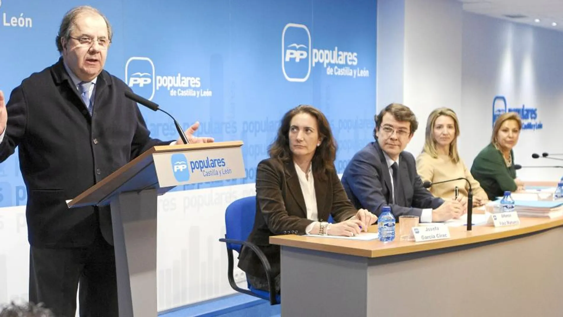 El presidente Juan Vicente Herrera, durante su intervención en el Comité Ejecutivo del PP de Castilla y León