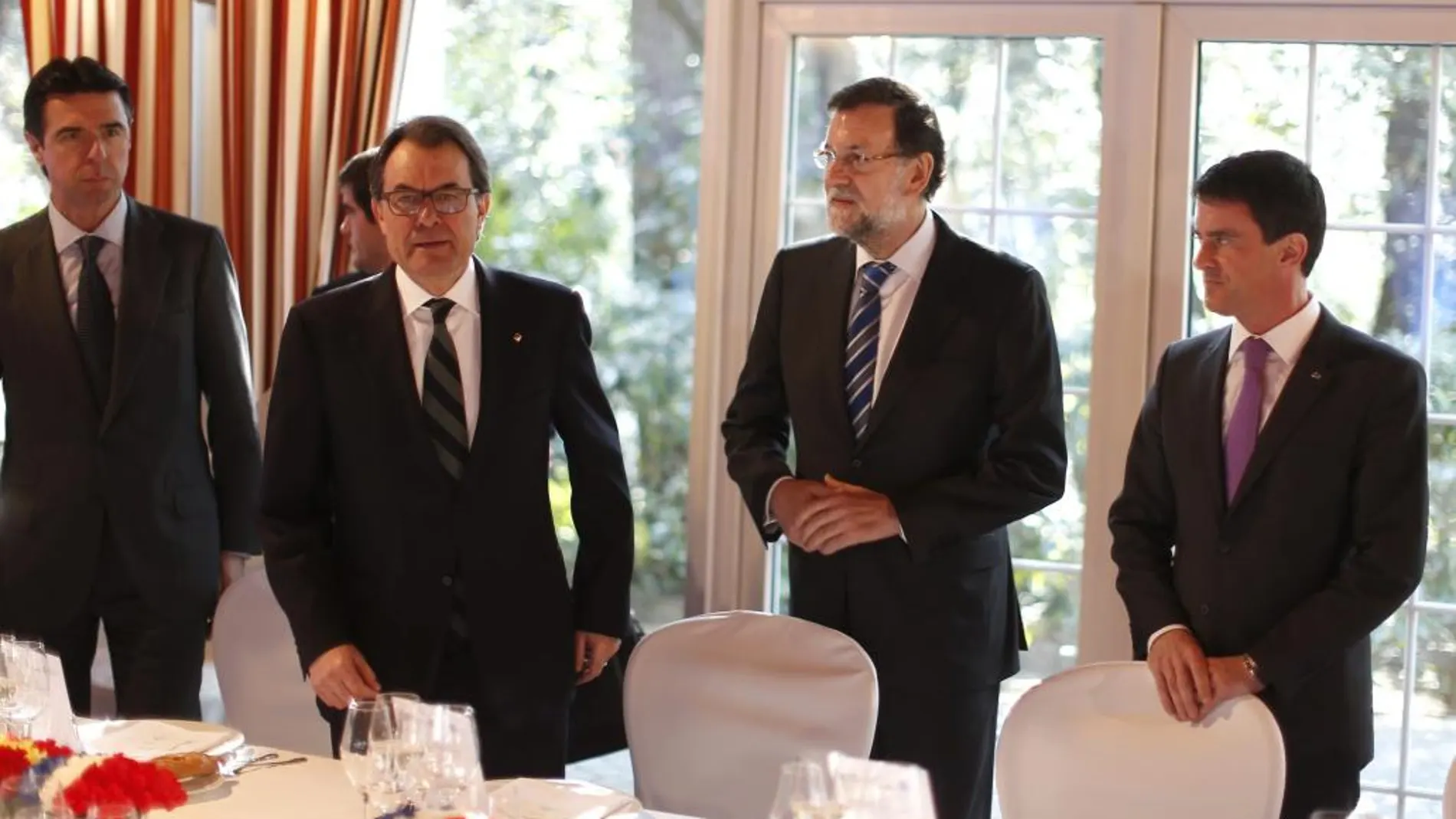 Mariano Rajoy , Manuel Valls y Artur Mas