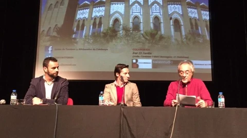 El presidente de UTYAC, Paco Píriz, esta mañana junto a Diego Urdiales y Salvador Boix