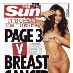 La modelo Rosie Jones protagoniza un top less para concienciar a las mujeres sobre la necesidad de detectar a tiempo el cáncer de mama