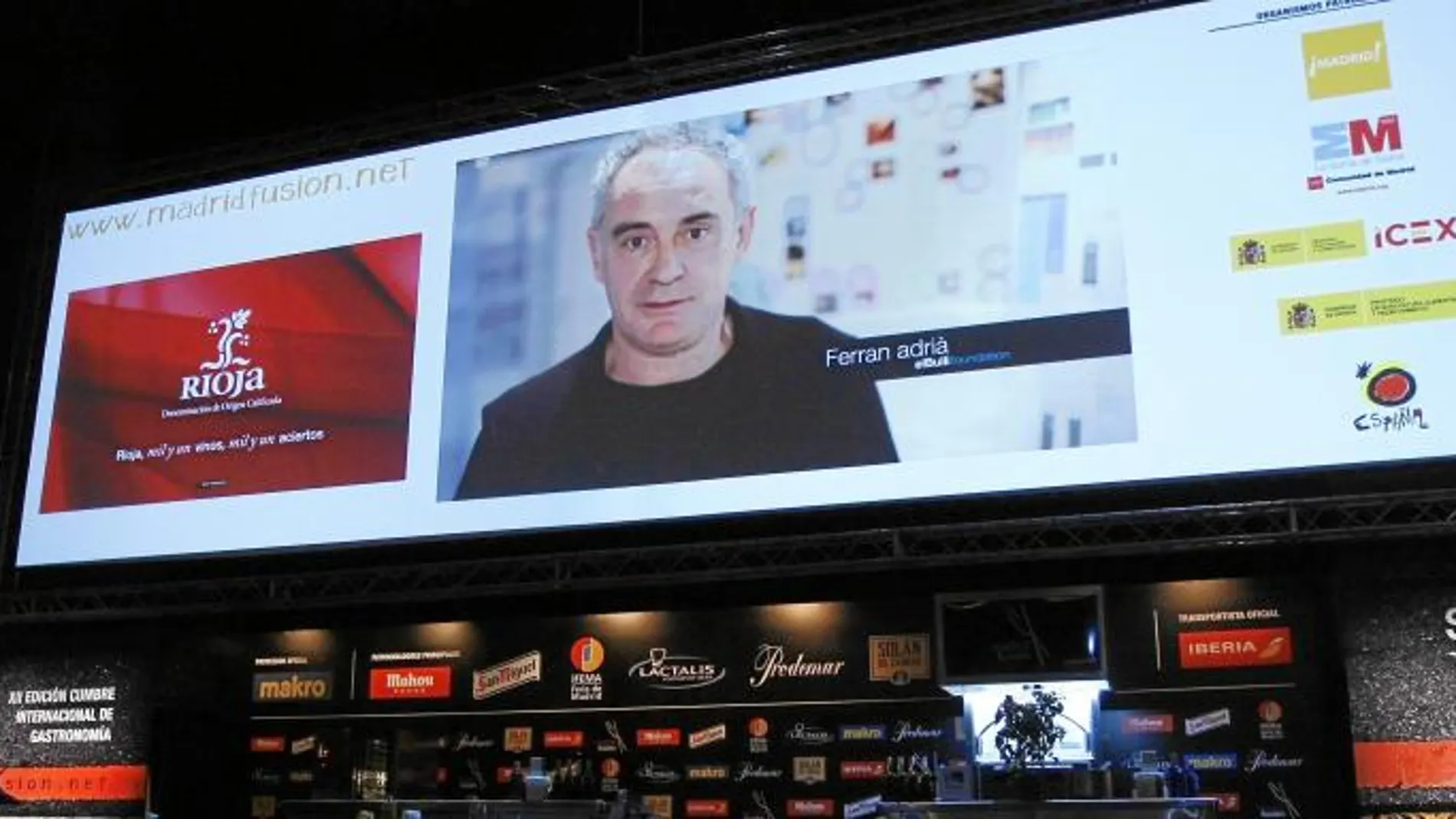 Ferran Adrià, que se encuentra en Nueva York, intervino por videoconferencia