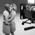 Cara Delevingne y Kate Moss, durante el rodaje del spot