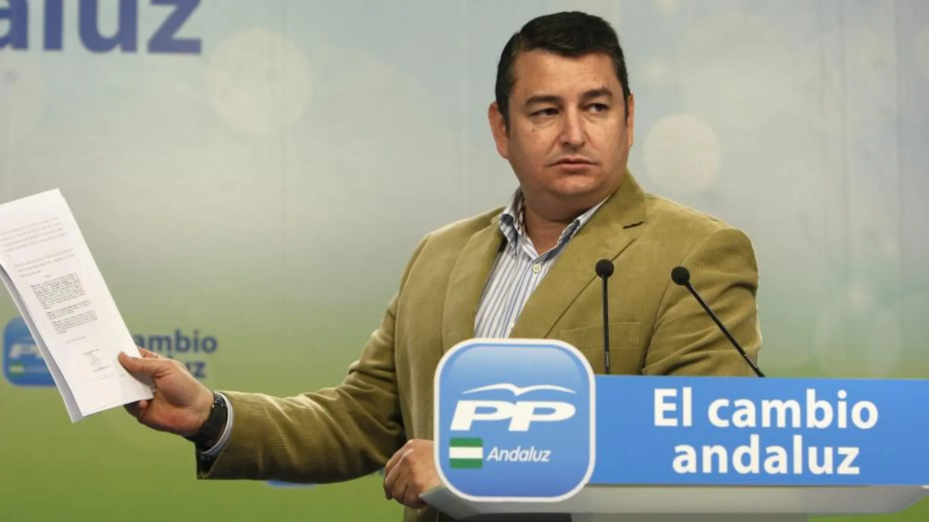 El portavoz adjunto del PP en el Parlamento Andaluz, Antonio Sanz