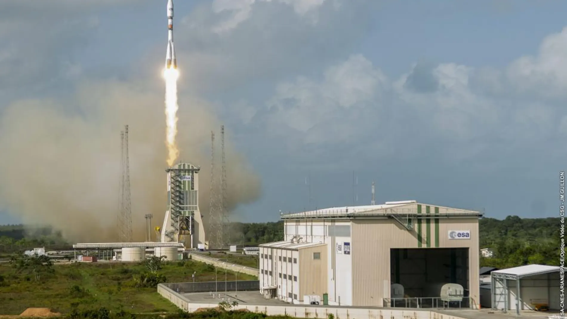 Lanzamiento de la nave Soyuz VS10 desde el Puerto Espacial Europeo en Kourou (Guyana Francesa) en 2019
