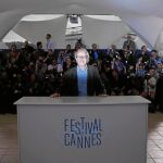 EL FOCO ES SUYO. Loach, ayer, en olor de multitudes antes de la presentación de su nuevo filme en Cannes