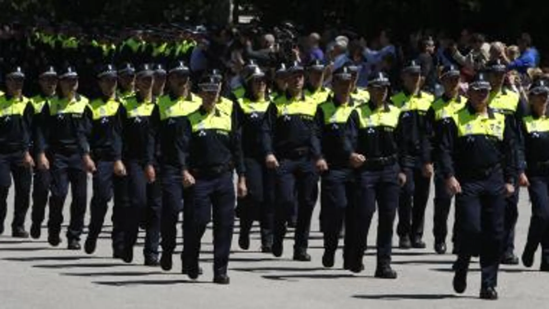 Policías municipales en Madrid.
