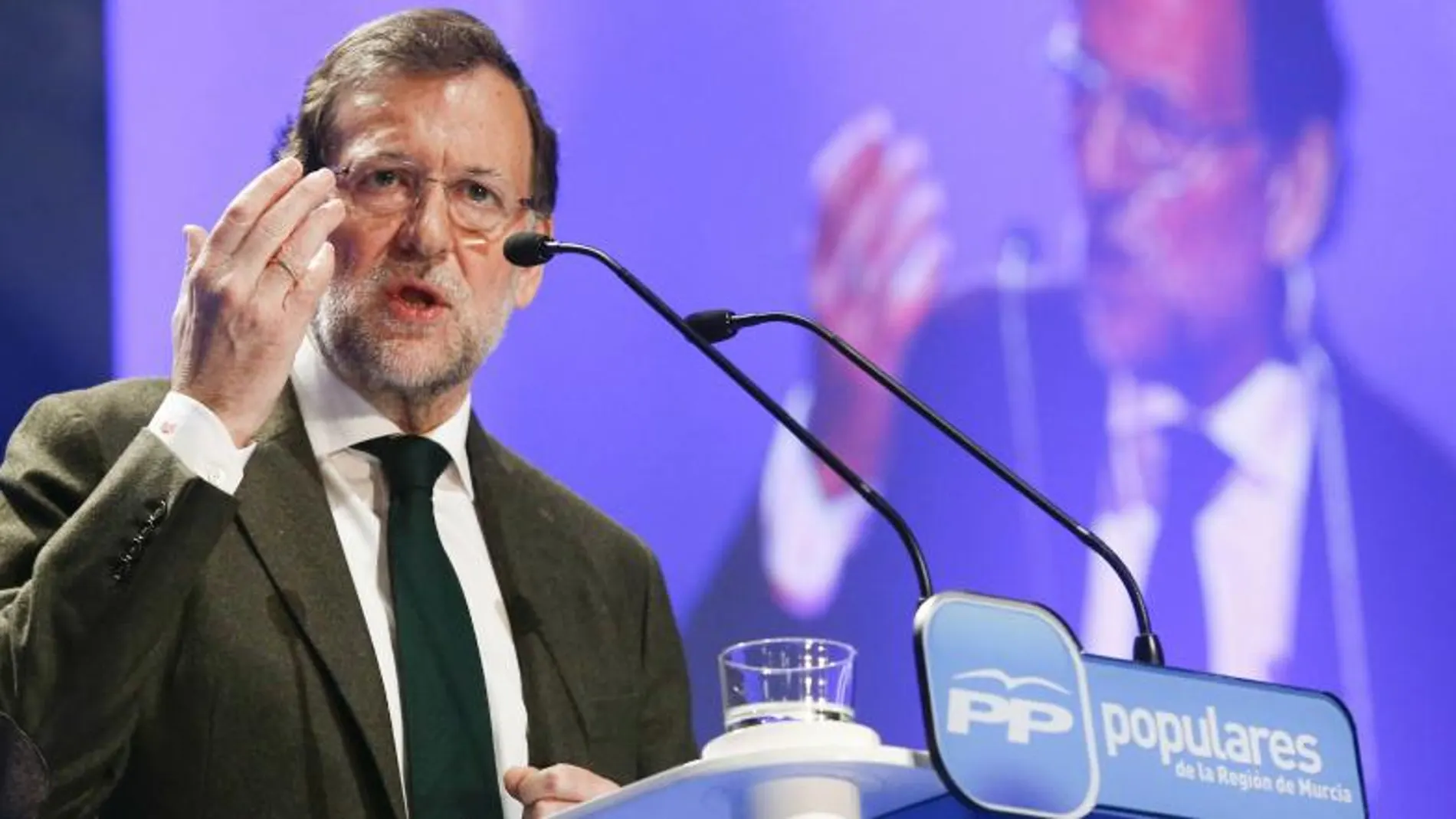 Mariano Rajoy, durante su intervención en la clausura de la Convención del Partido Popular de la Región de Murci