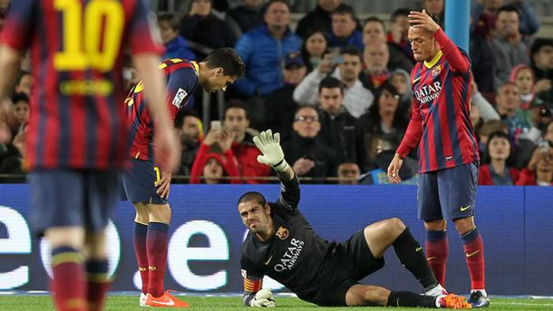 La semana pasada Víctor Valdés se rompió el ligamento cruzado anterior de la rodilla derecha