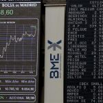 Panel de la Bolsa de Madrid