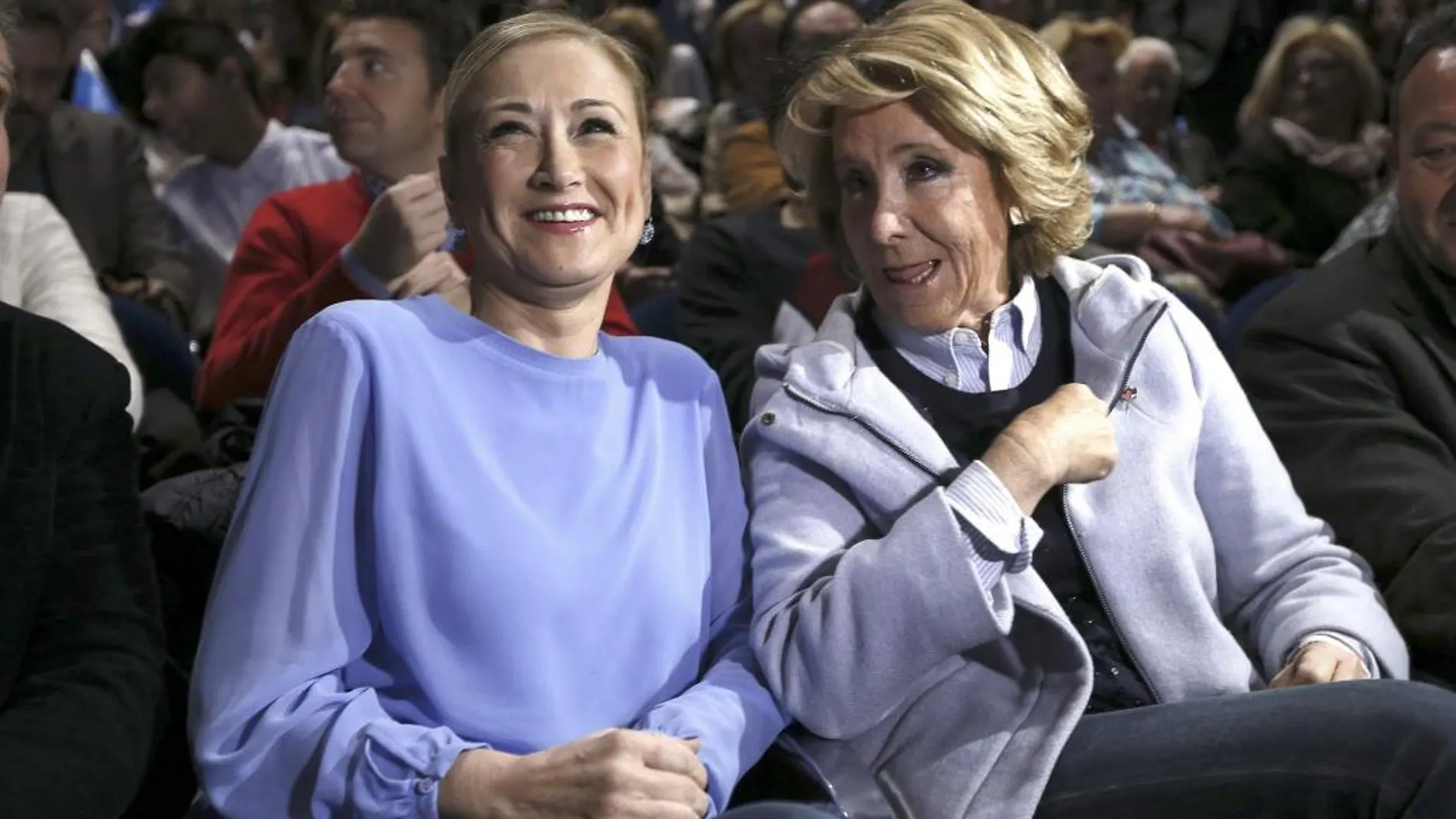 Las candidatas del PP a la Alcadía y a la Comunidad de Madrid, Esperanza Aguirre y Cristina Cifuentes