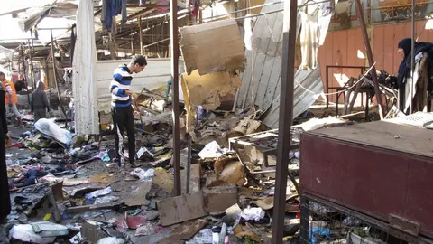 Uno de los ataques destrozó el mercado del distrito de Al Dura, en Bagdad, donde perdieron la vida 11 personas