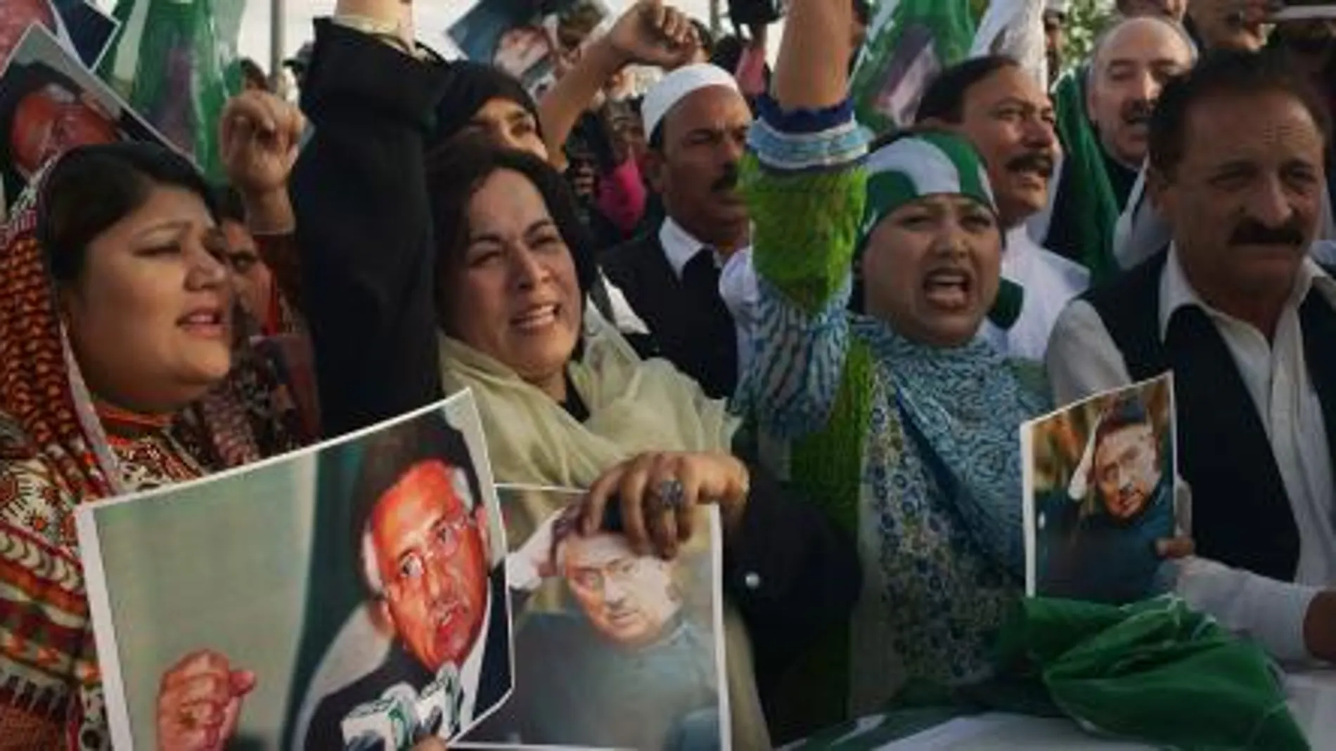 Seguidores de Muharraf en Islamabad