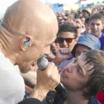 El cantante de la banda británica James, el jueves en el FIB.