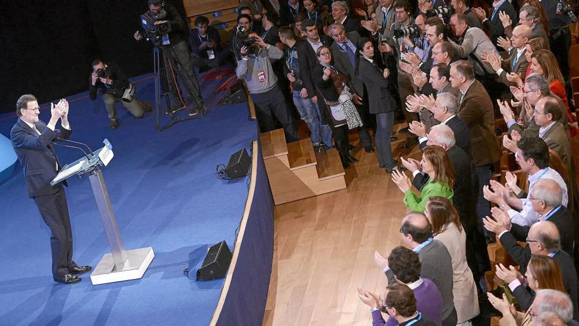 Mariano Rajoy, ayer durante su discurso en la clausura de la Convención del PP