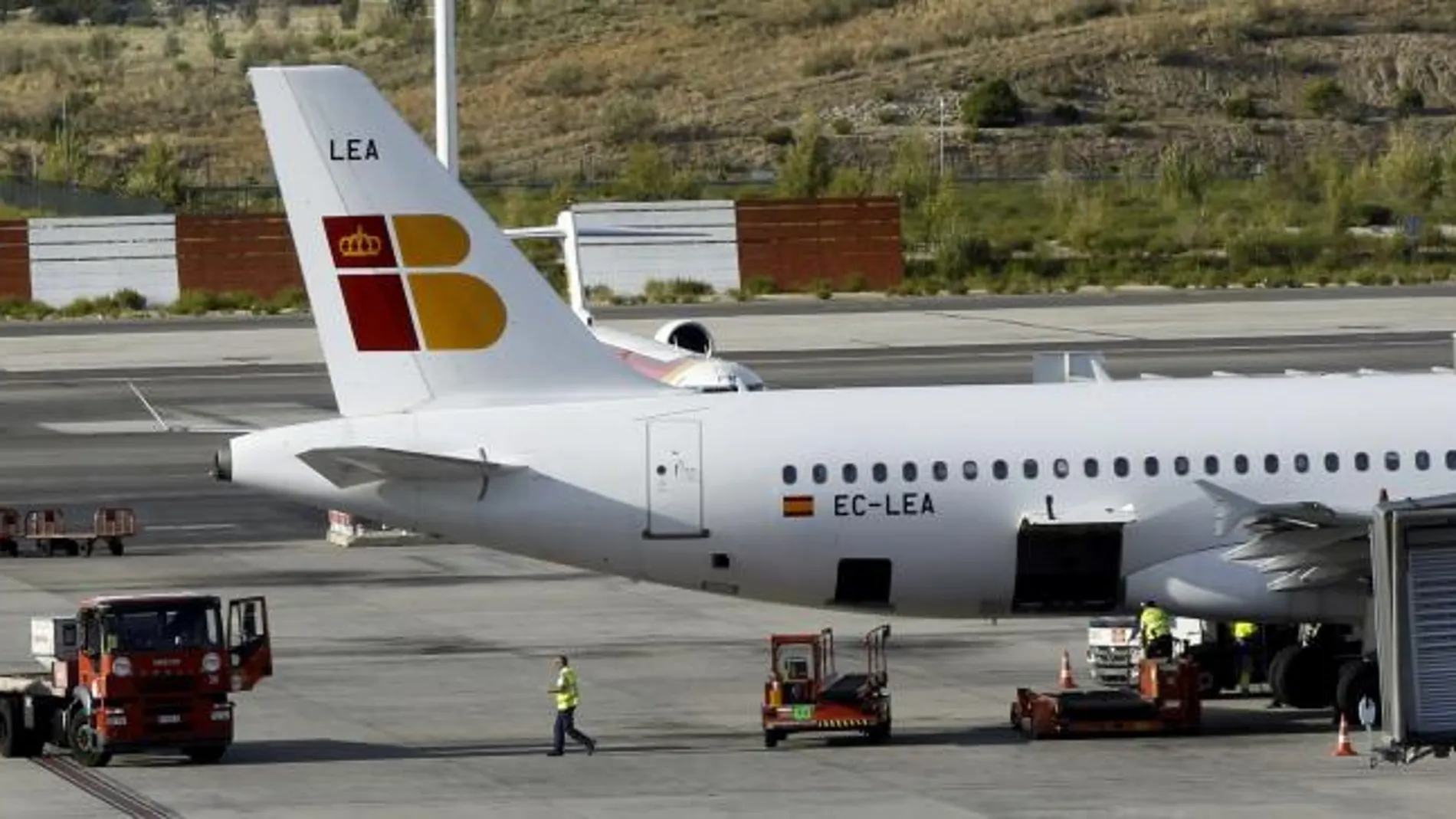 Una aeronave de Iberia en el aeropuerto Adolfo Suárez Madrid-Barajas.