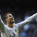 Cristiano Ronaldeo celebra el primer gol logrado ante el Granado
