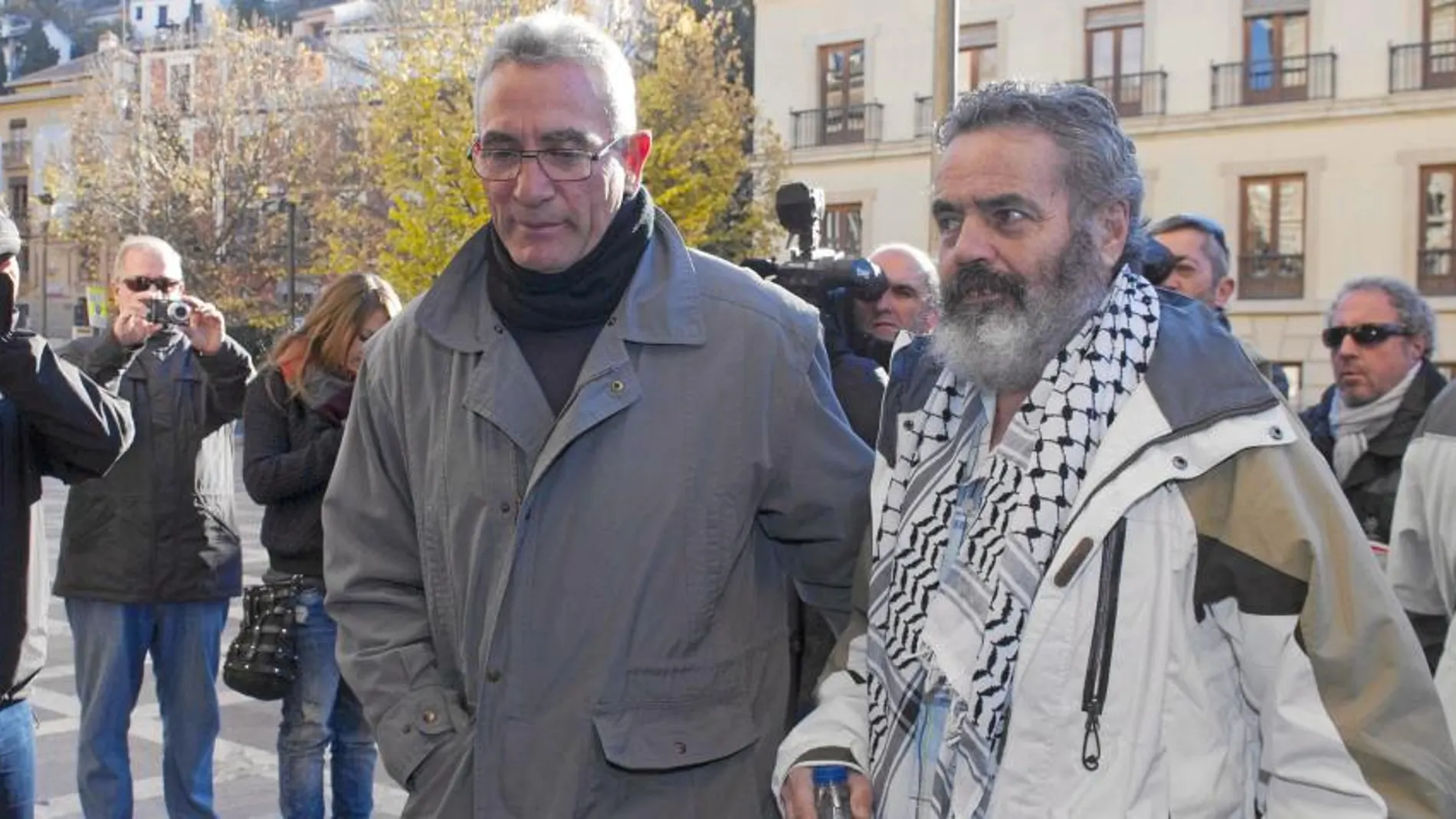 Diego Cañamero acompañó a Sánchez Gordillo a la sede del Alto Tribunal andaluz