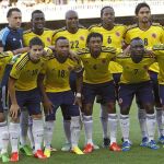 Fotografía de archivo del 14 de agosto de 2013 de la selección de Colombia previo al partido amistoso ante Serbia disputado en Barcelona, España.