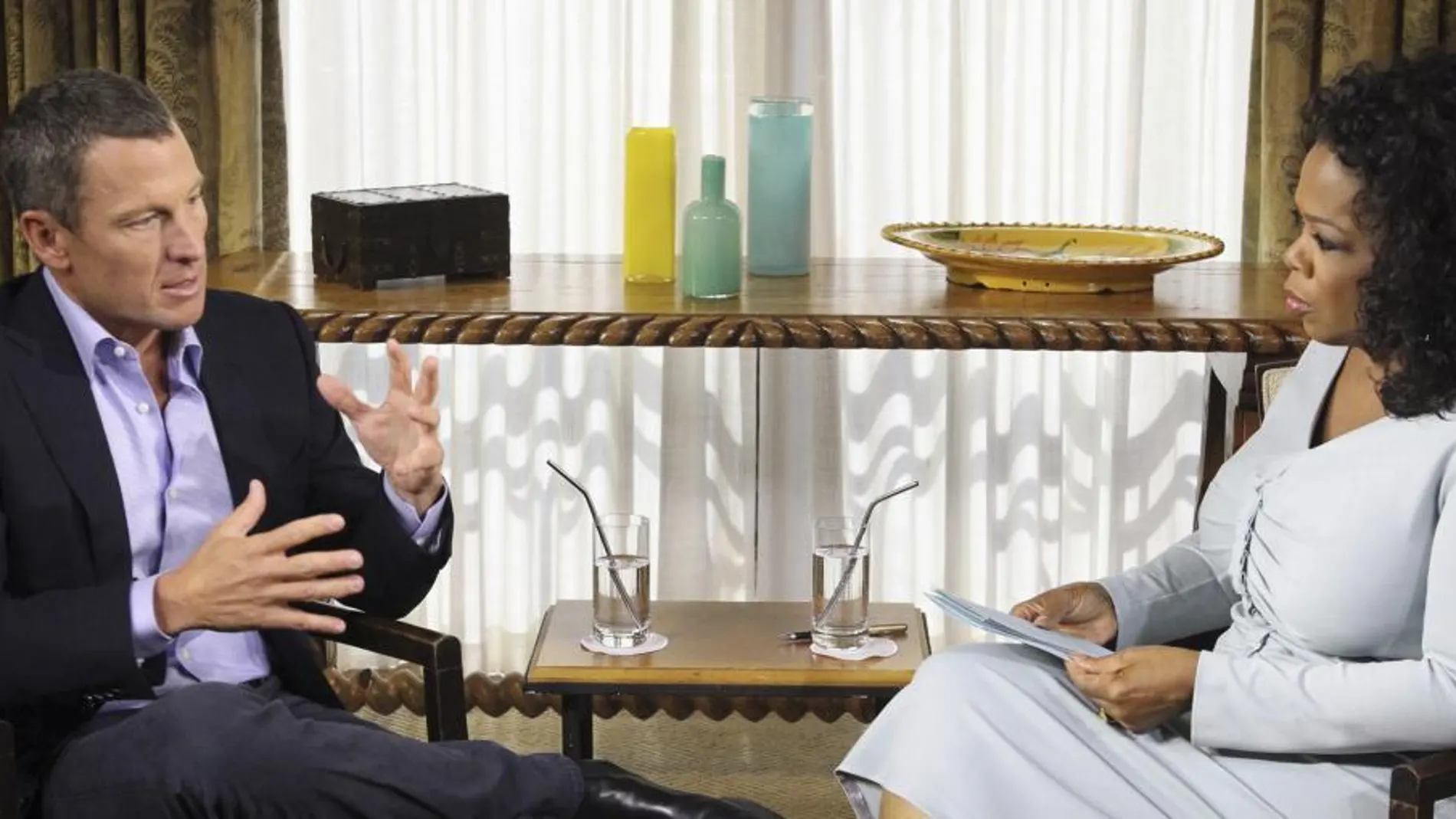 Lance Armstrong, durante la entrevista con Oprah Winfrey