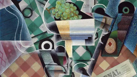 Fotografía facilitada por Christie's de la obra del pintor español Juan Gris "Nature morte à la nappe à correaux", vendida hoy en Londres