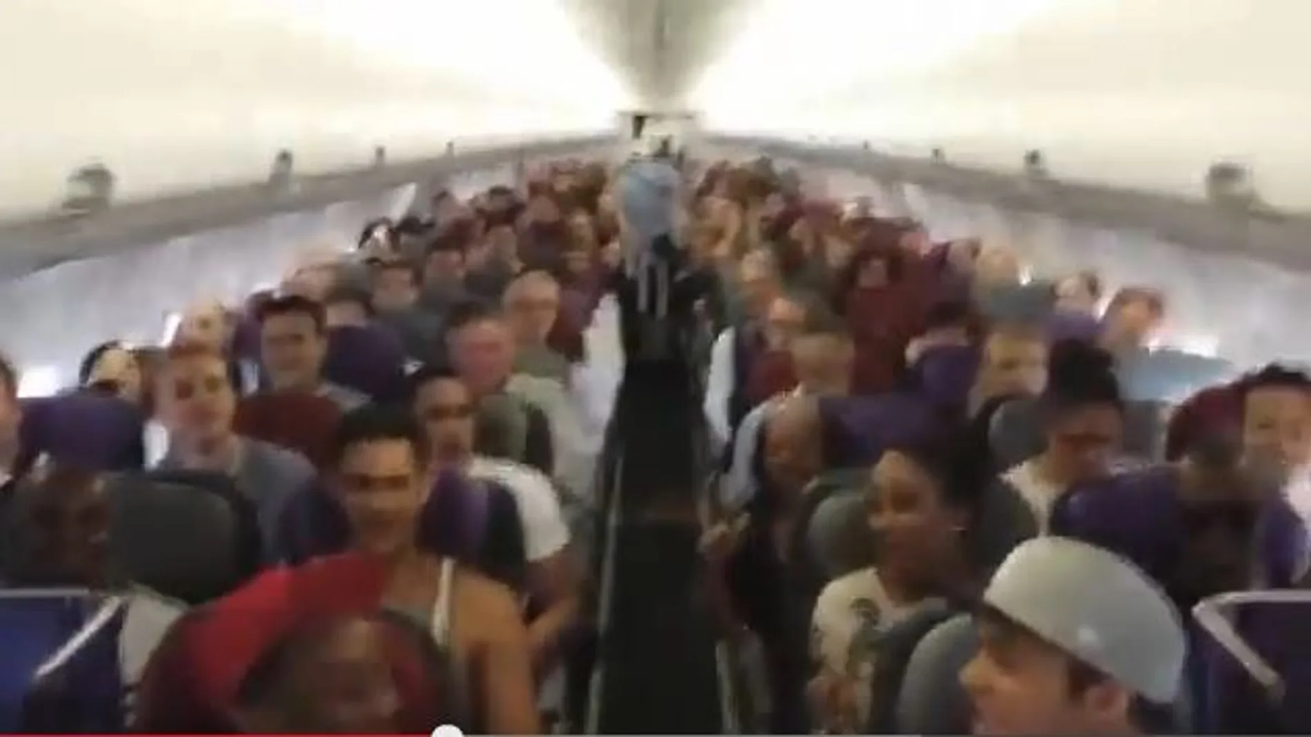 Los actores de «El Rey León» improvisan una actuación en un avión